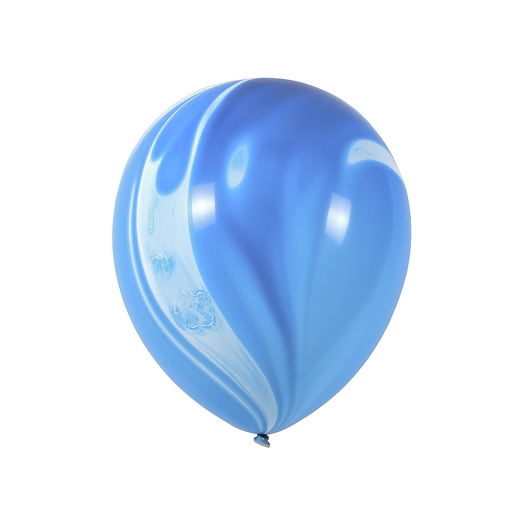 100ct, 12in, Blue Agate Latex Balloons