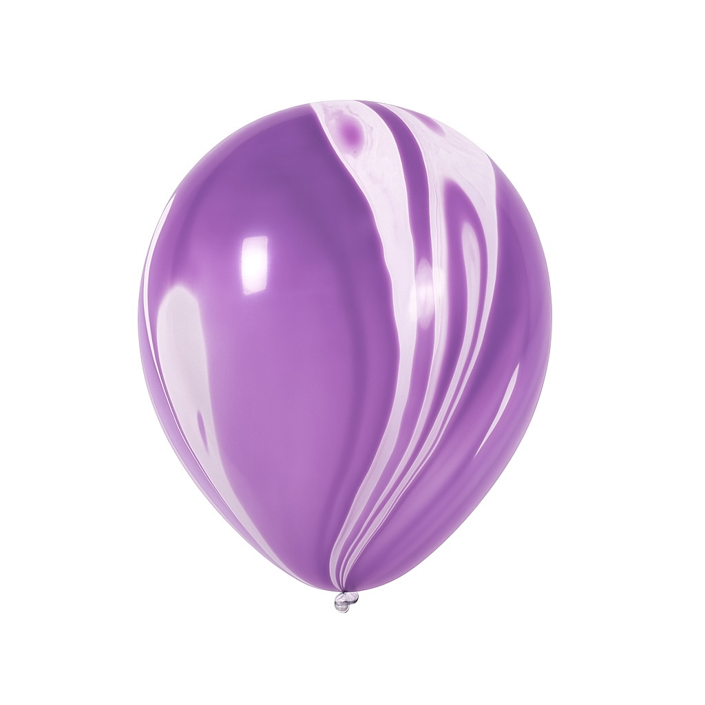 100ct, 12in, Purple Agate Latex Balloons
