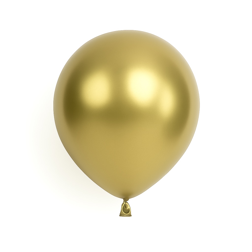 50ct, 12in, Metallic Gold Latex Balloons