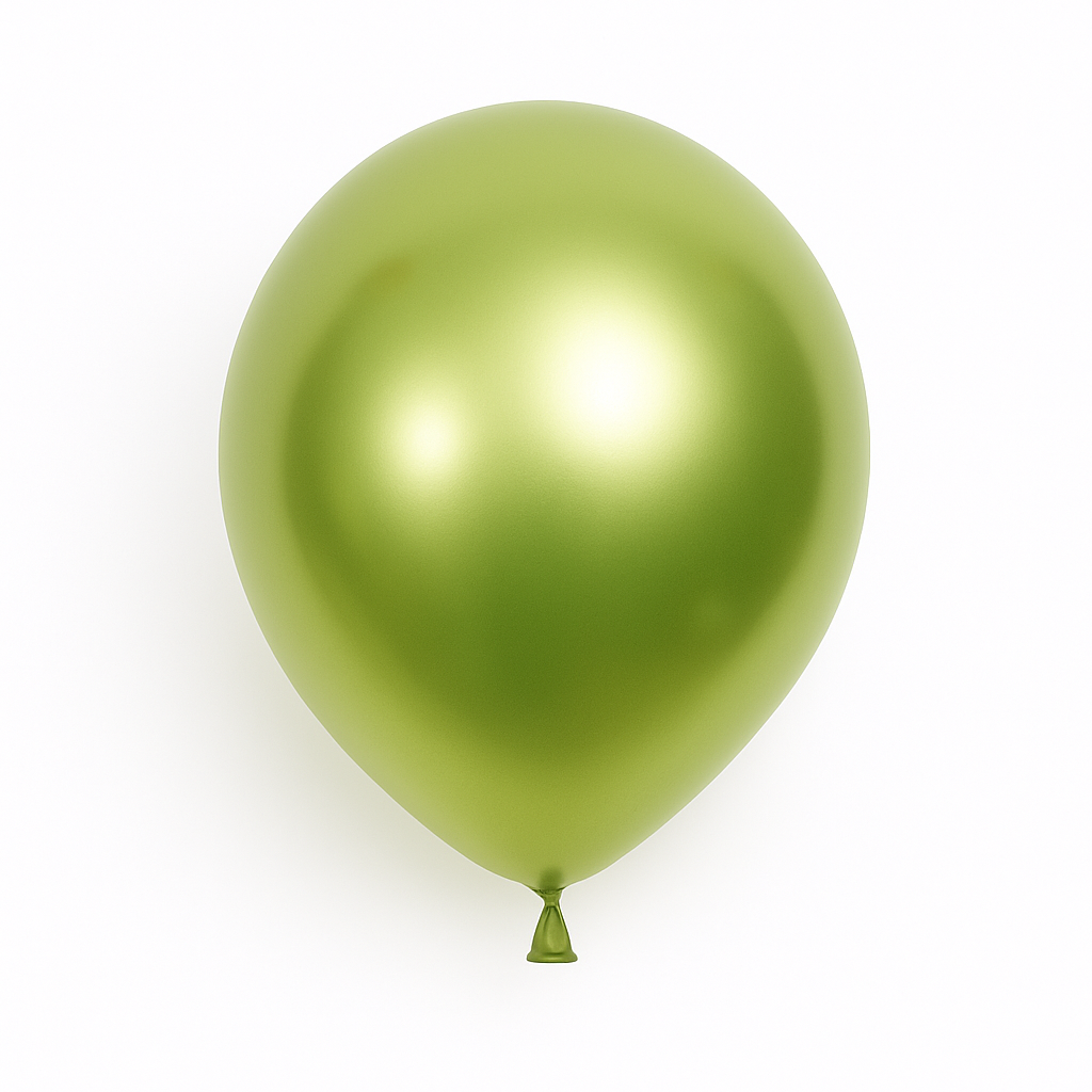 50ct, 12in, Metallic Apple Green Latex Balloons