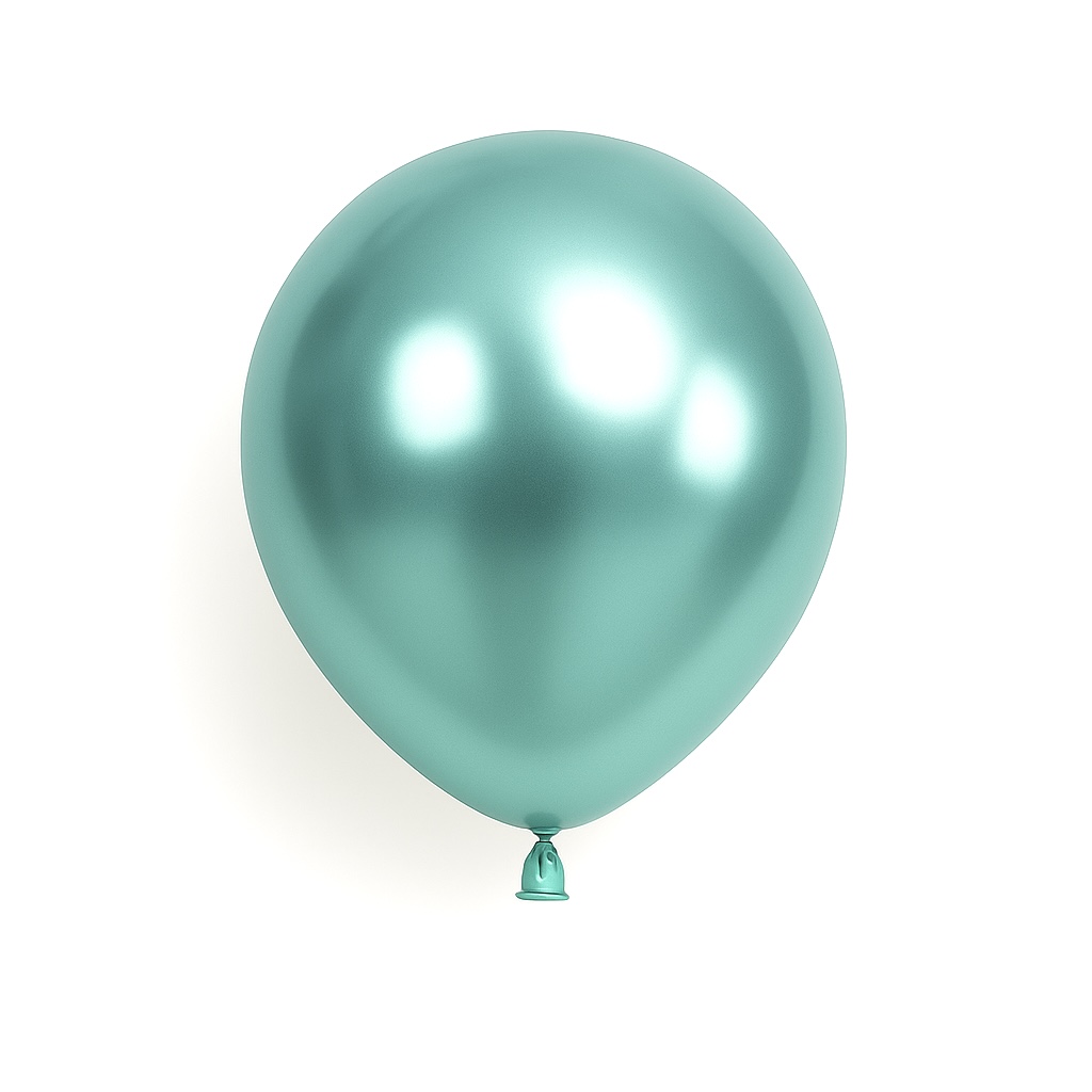 50ct, 12in, Metallic Green Latex Balloons