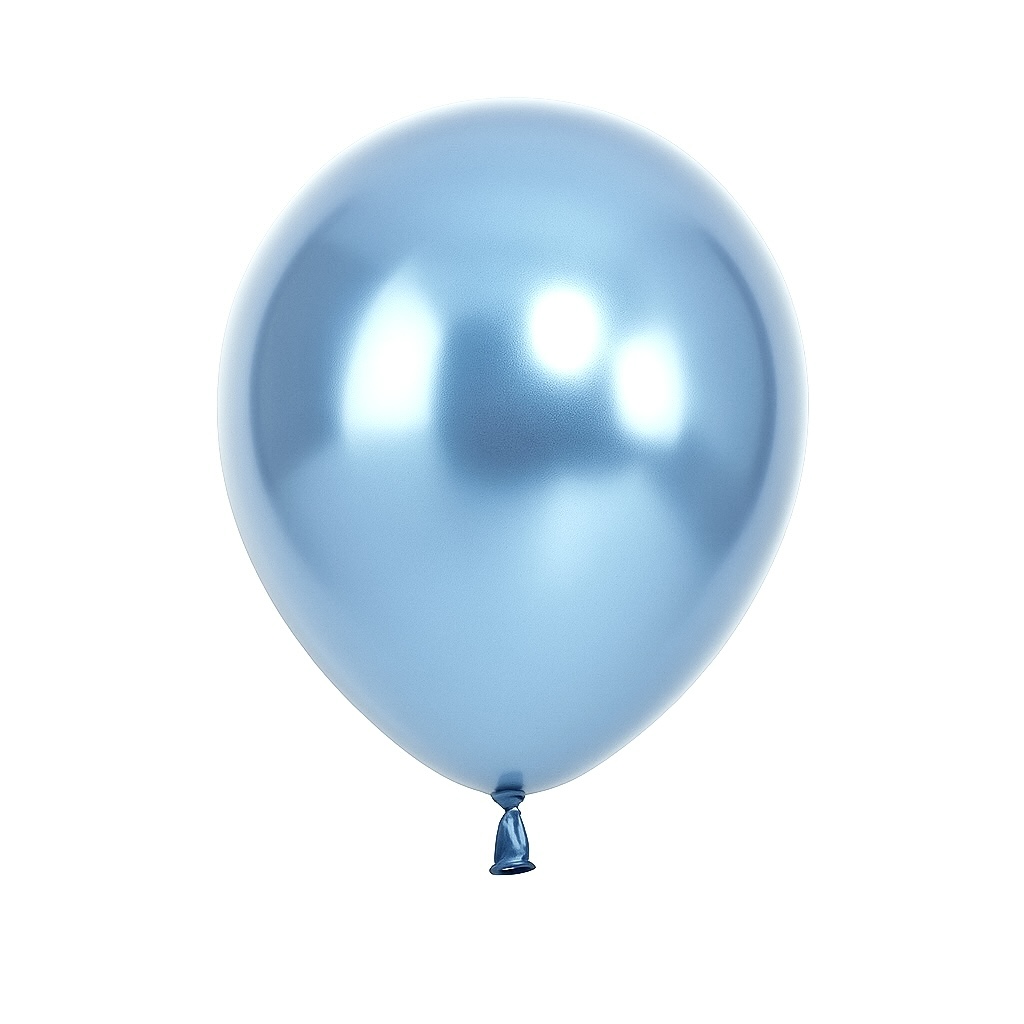 50ct, 12in, Metallic Light Blue Latex Balloons