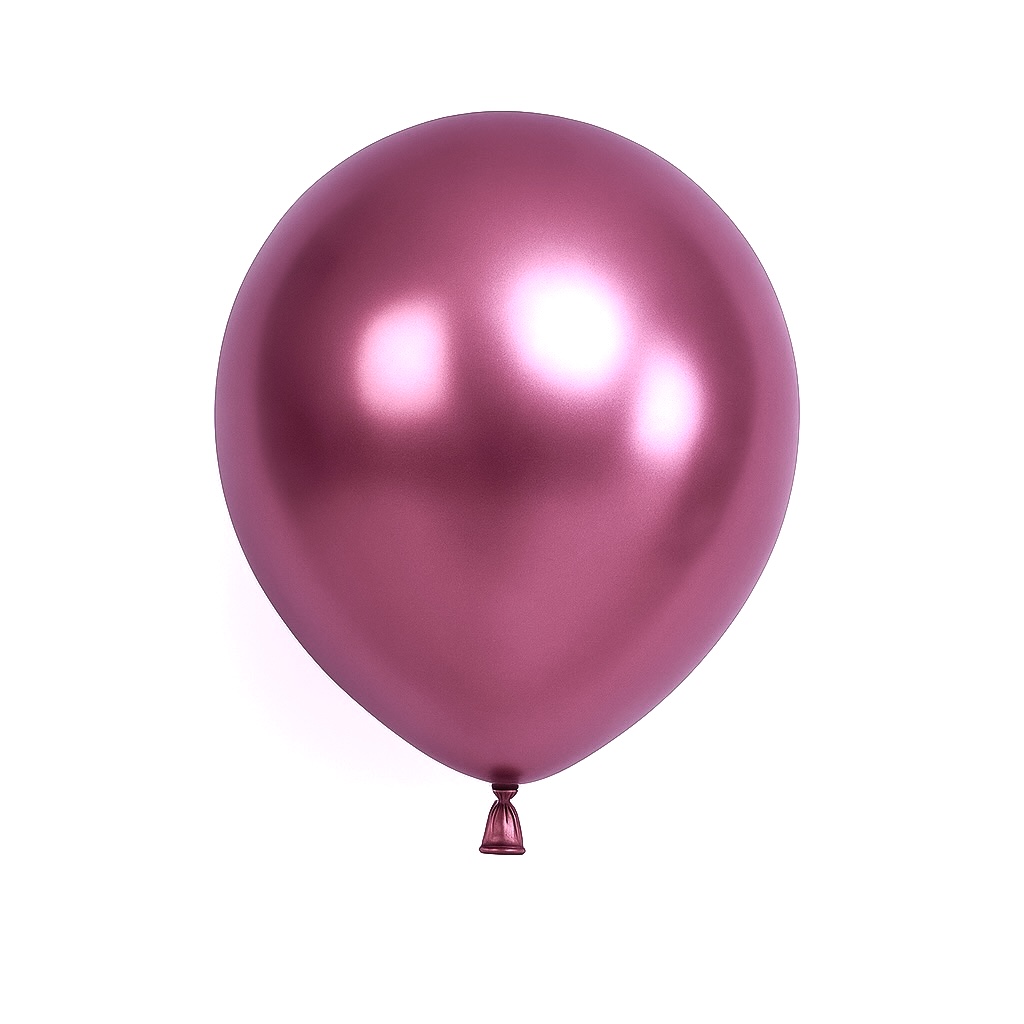 50ct, 12in, Metallic Magenta Latex Balloons