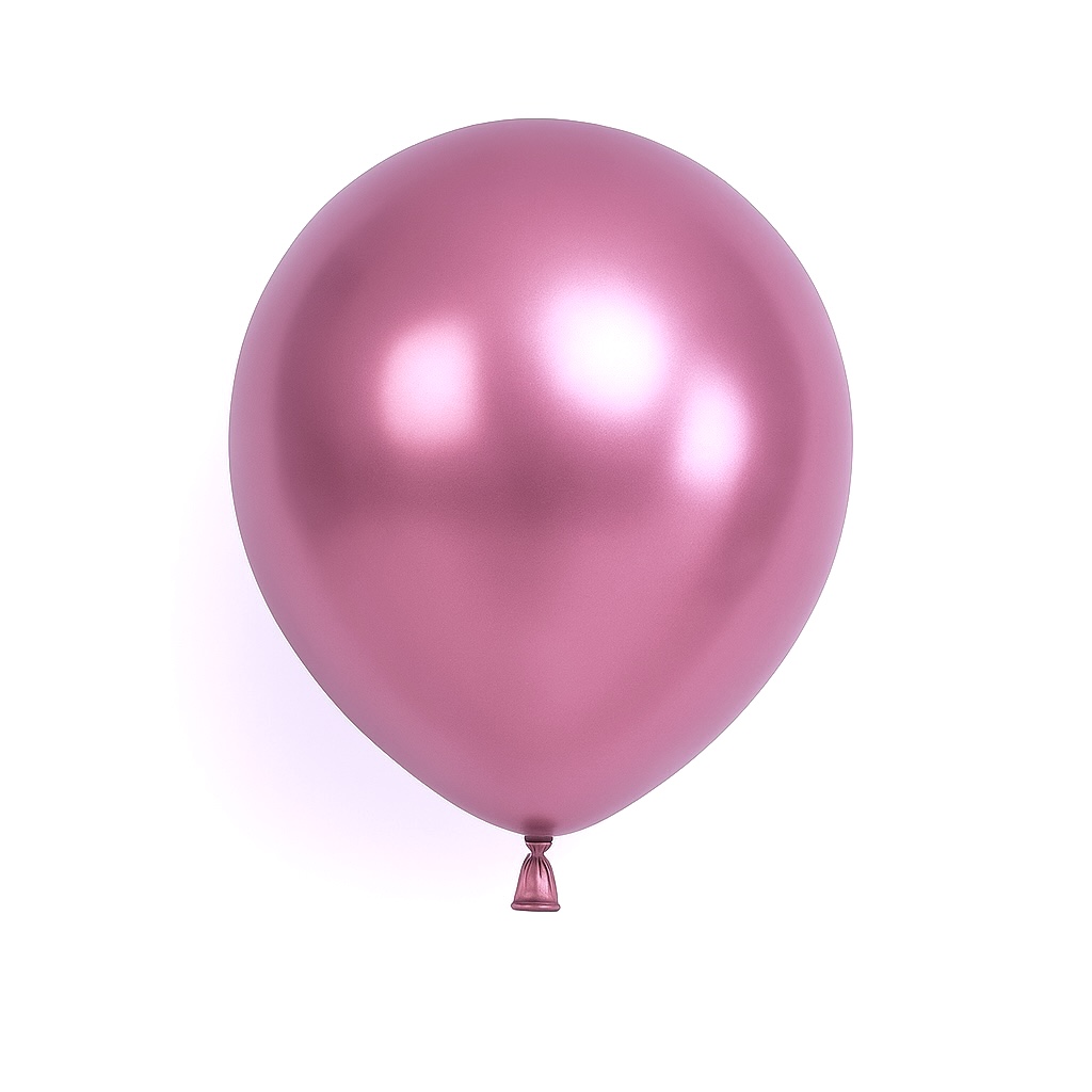 50ct, 12in, Metallic Rose Latex Balloons