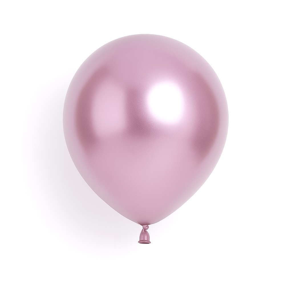 50ct, 12in, Metallic Pink Latex Balloons