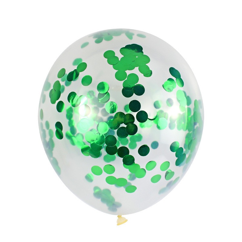 100ct, 12in, Green Confetti Latex Balloons