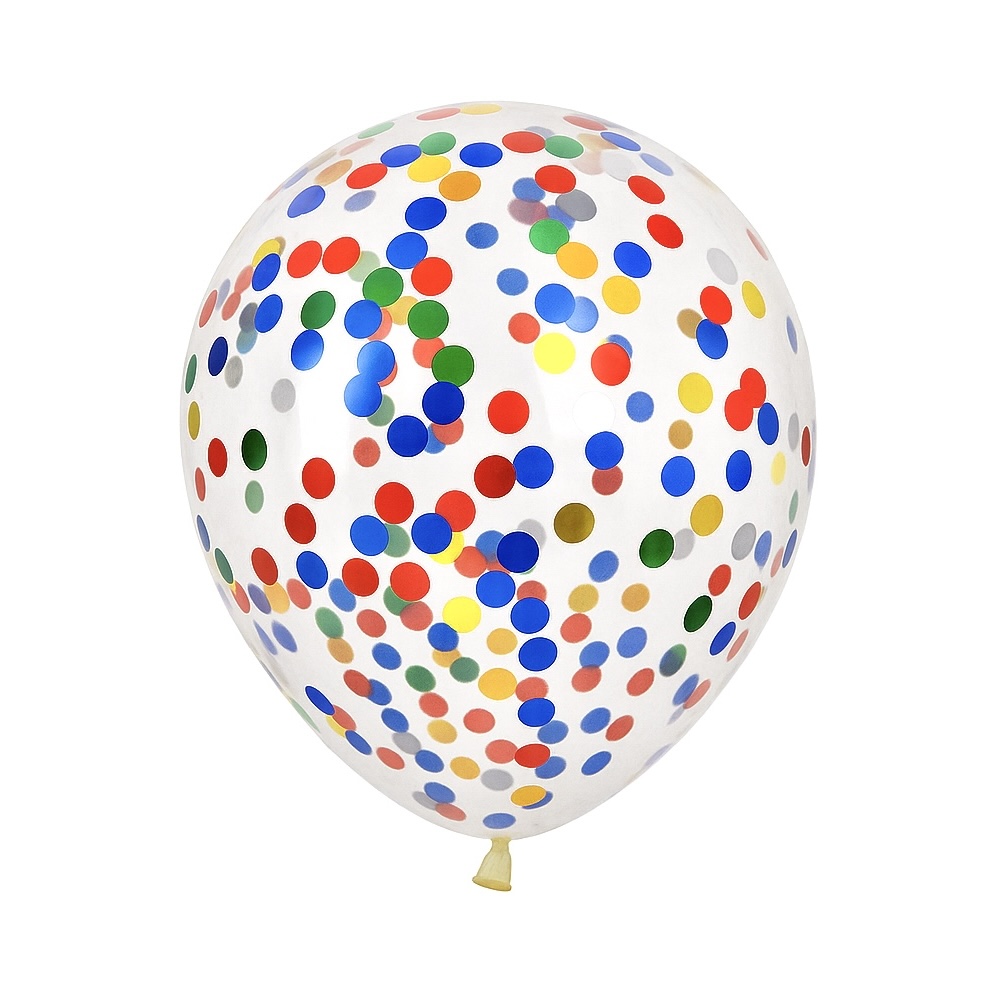 100ct, 12in, Multicolor Confetti Latex Balloons