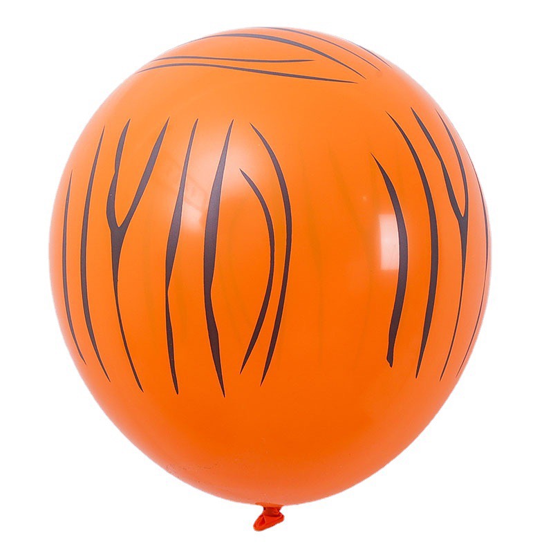 100ct, 12in, Tiger Printed Orange latex balloons