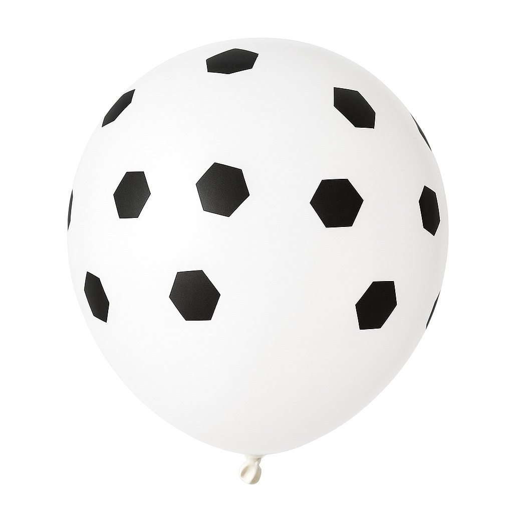 100ct, 12in, Football Printed White latex balloons