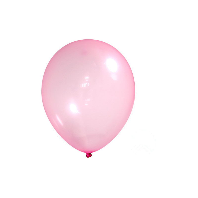 100ct, 12in, Pastel Pink Clear Crystal Latex Balloons