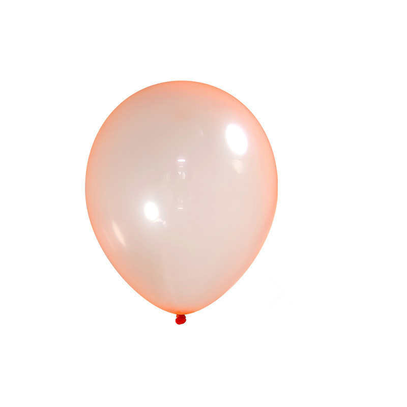 100ct, 12in, Pastel Orange Clear Crystal Latex Balloons