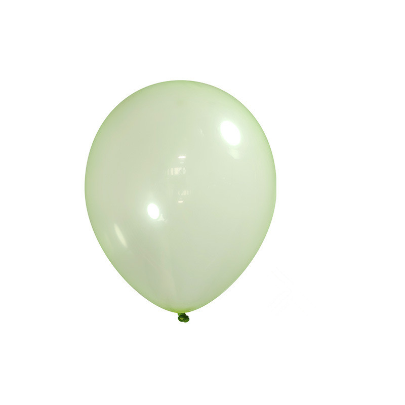 100ct, 12in, Pastel Green Clear Crystal Latex Balloons