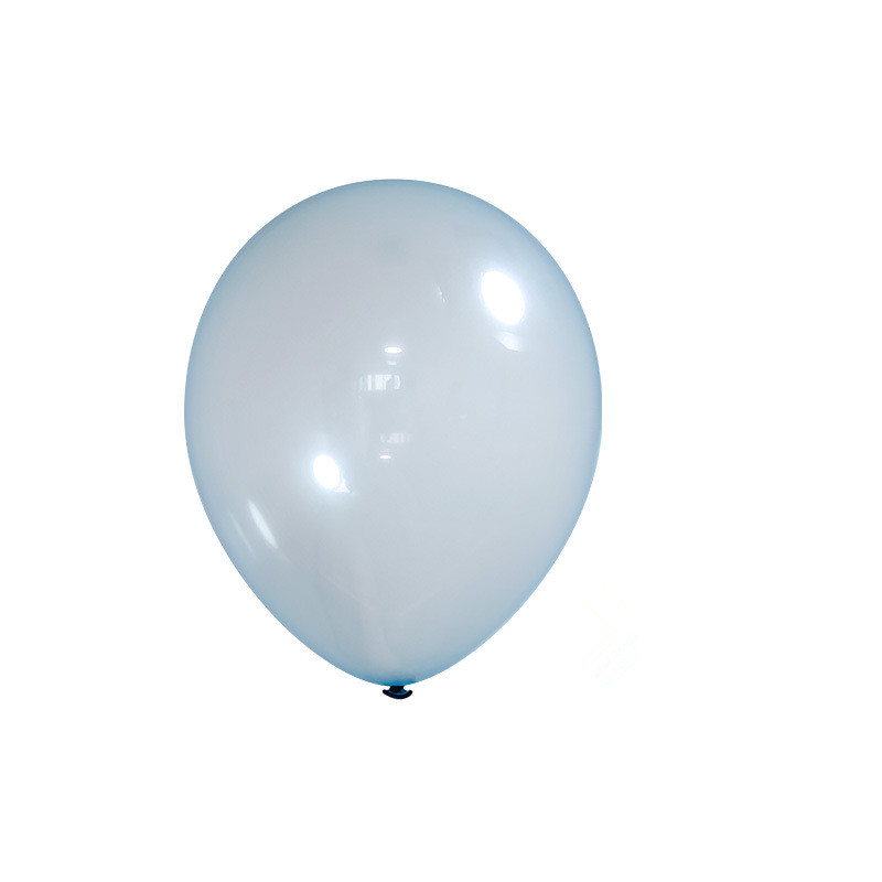 100ct, 12in, Pastel Blue Clear Crystal Latex Balloons