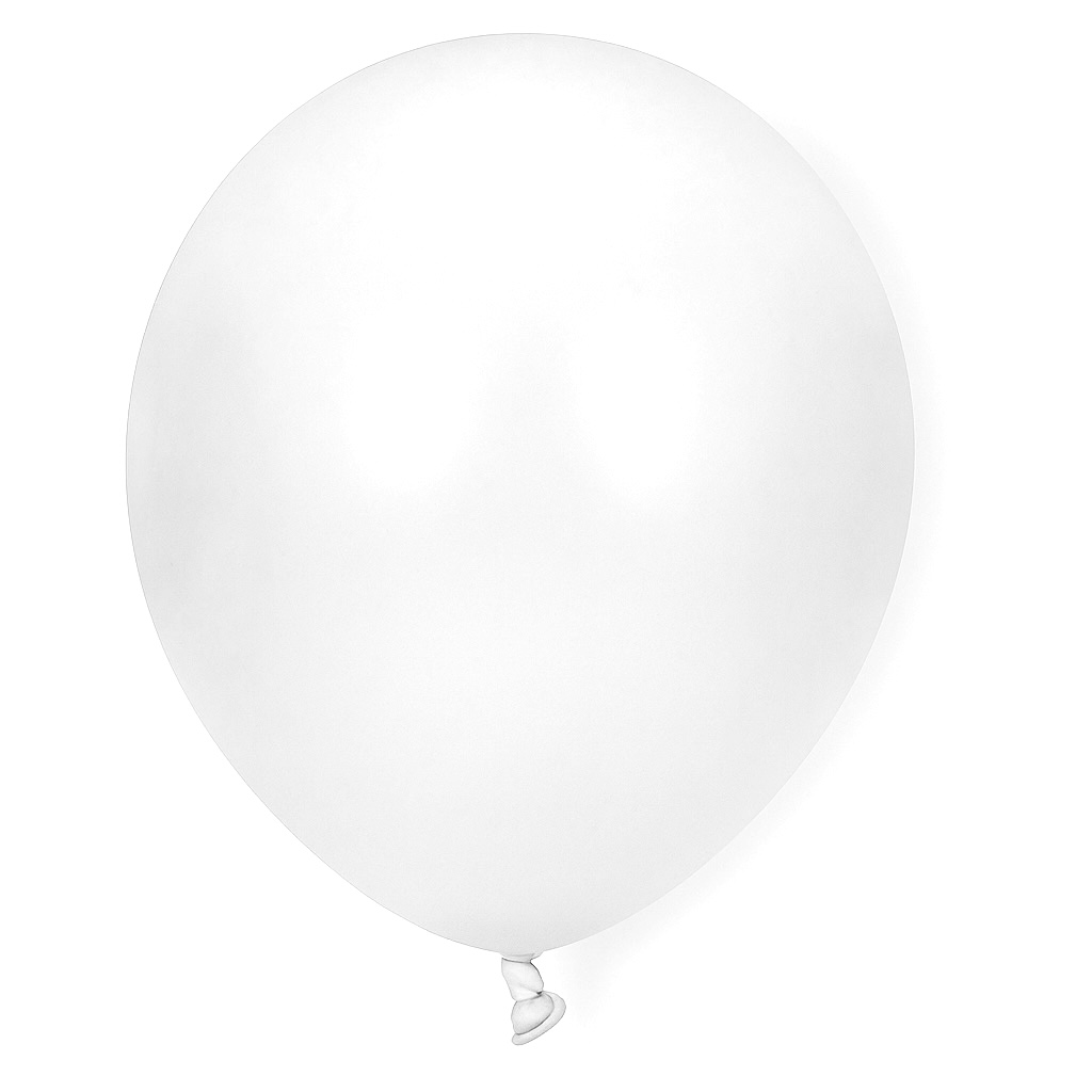 100ct, 12in, Matte White Latex Balloons