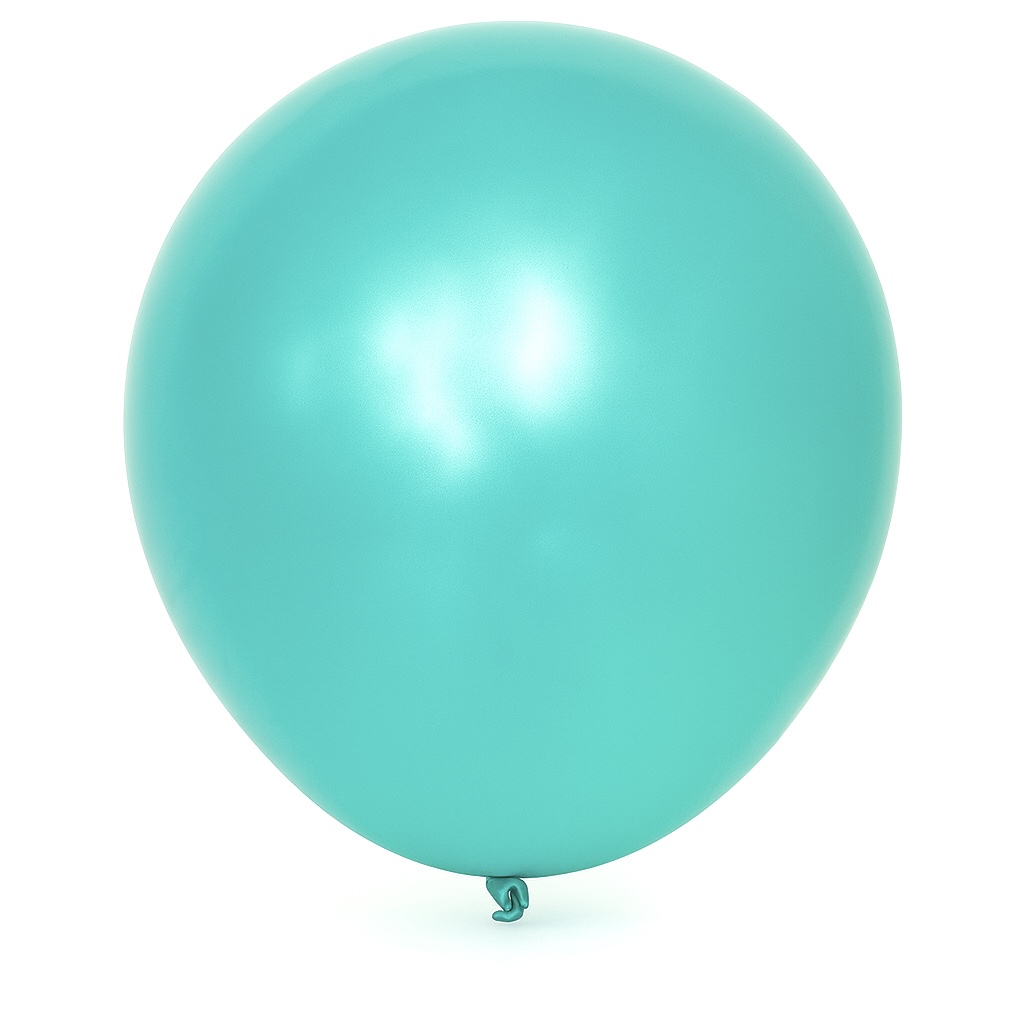 100ct, 12in, Pearl Tiffany Blue Latex Balloons
