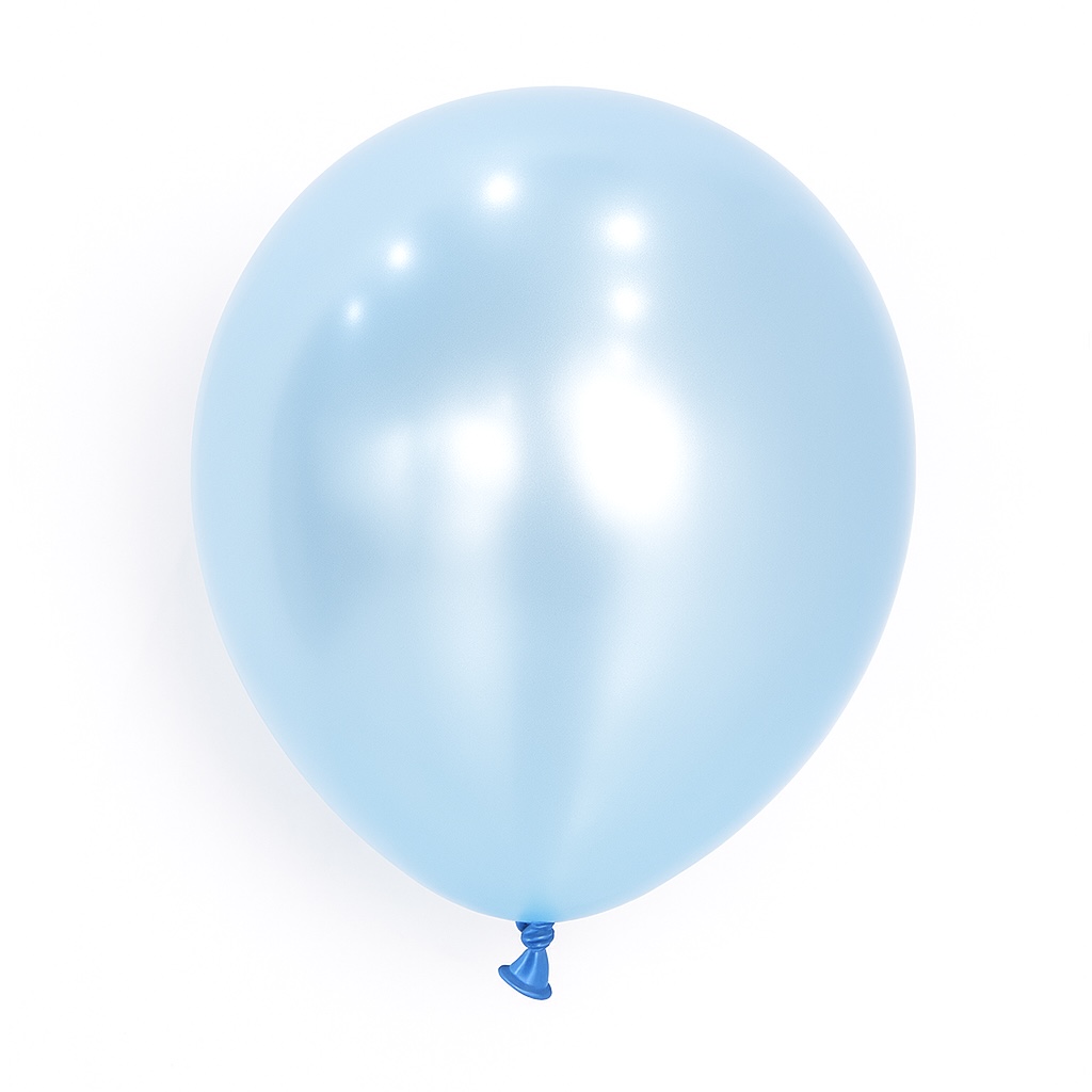 100ct, 12in, Pearl Light Blue Latex Balloons