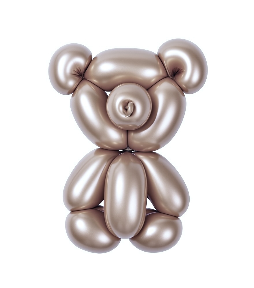 100ct, 260, Metallic Champagne Gold Twisting Latex Balloons