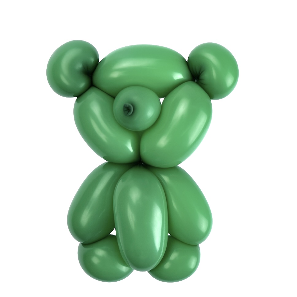 100ct, 260, Matte Dark Green Twisting Latex Balloons