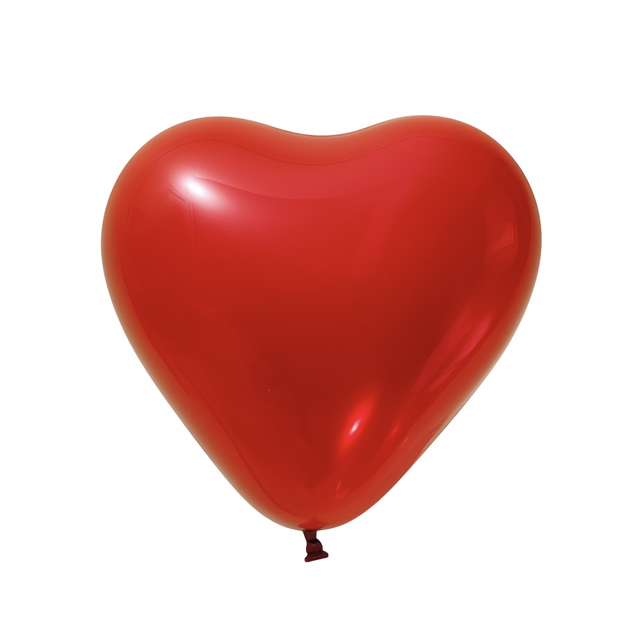 100ct, 10in, Jewel Red Crystal Heart Shaped Latex Balloons