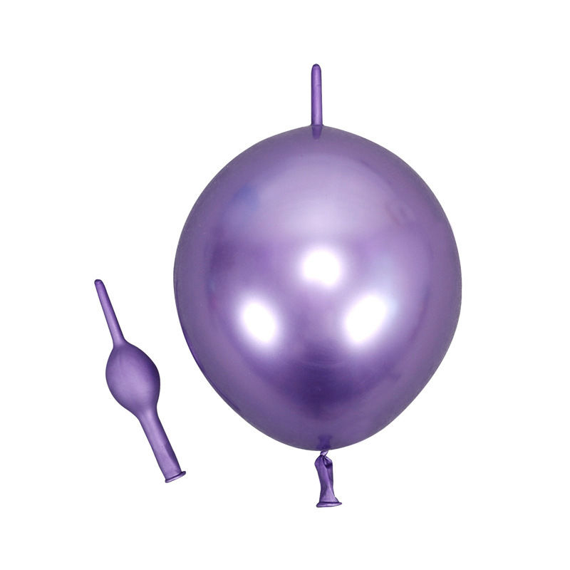 100ct, 12in, Metallic Purple Linking Latex Balloons