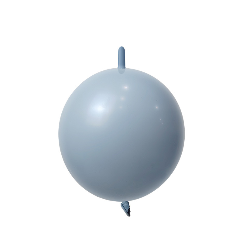 100ct, 12in, Pastel Blue Gray Linking Latex Balloons