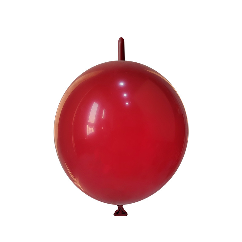 100ct, 12in, Matte Pomegranate Red Linking Latex Balloons