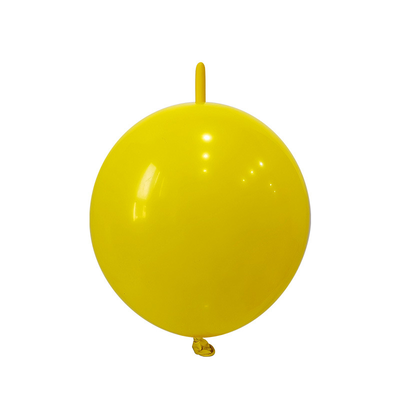 100ct, 12in, Matte Yellow Linking Latex Balloons