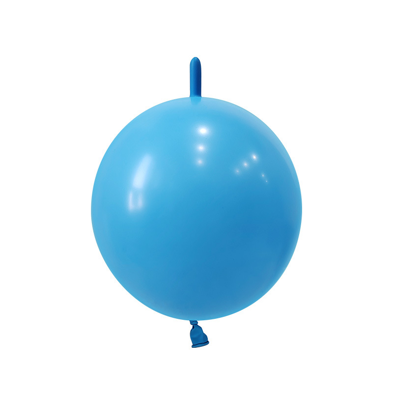 100ct, 12in, Matte Blue Linking Latex Balloons