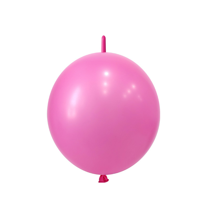100ct, 12in, Matte Pink Linking Latex Balloons