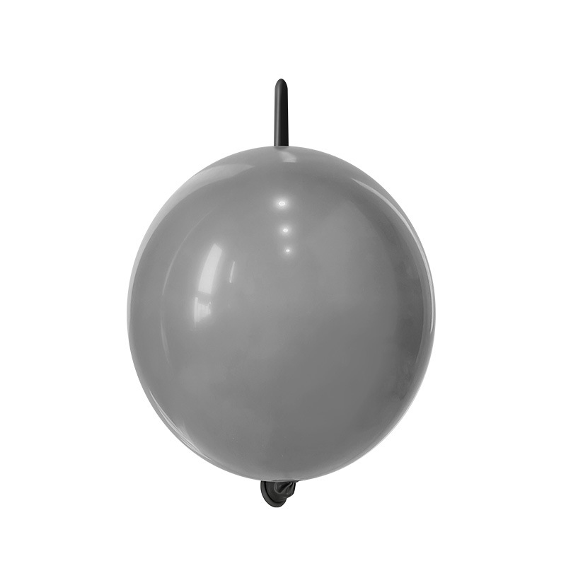 100ct, 12in, Matte Gray Linking Latex Balloons