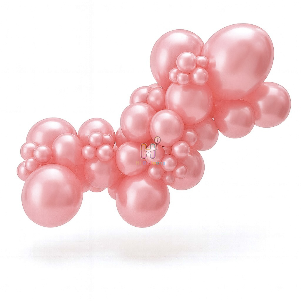 20FT,All Pearl Red Double Layer Latex Balloon Arch Kit