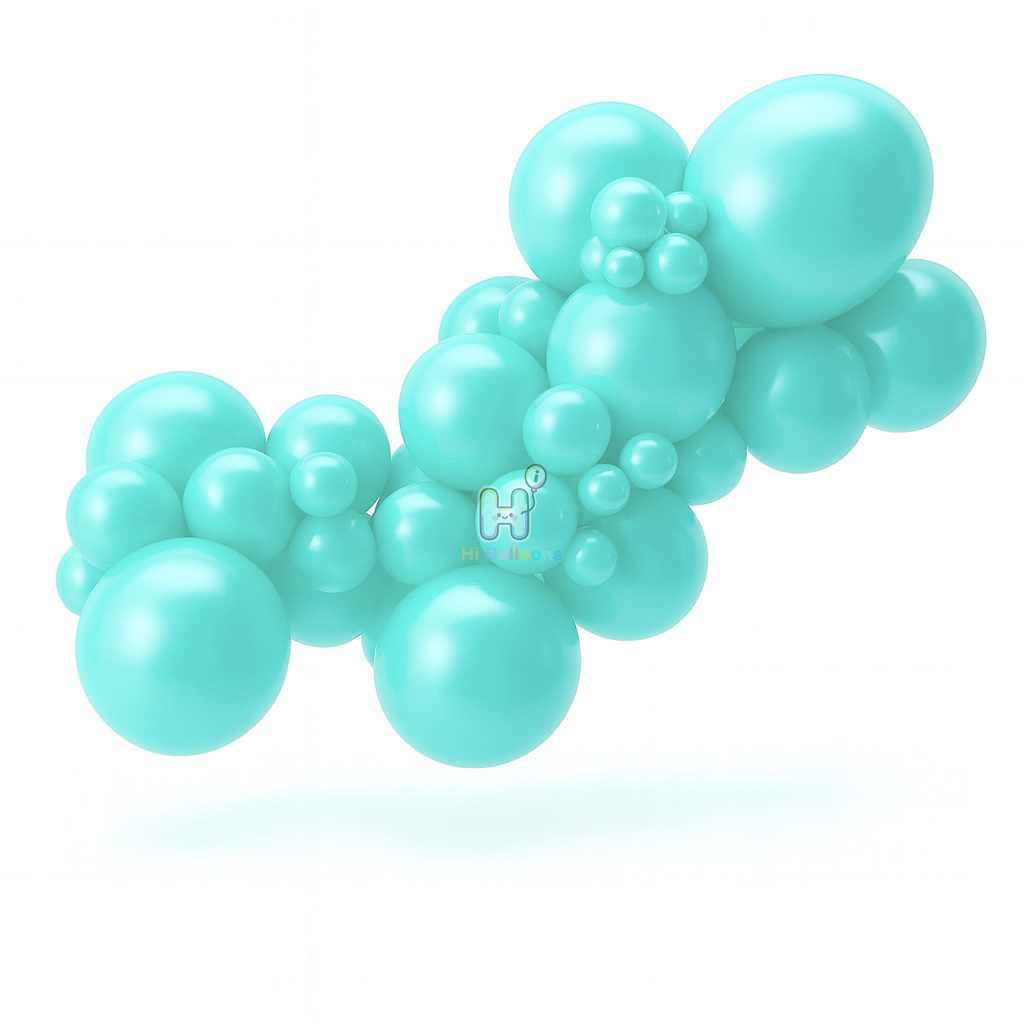 20FT,All Pearl Tiffany Blue Double Layer Latex Balloon Arch Kit