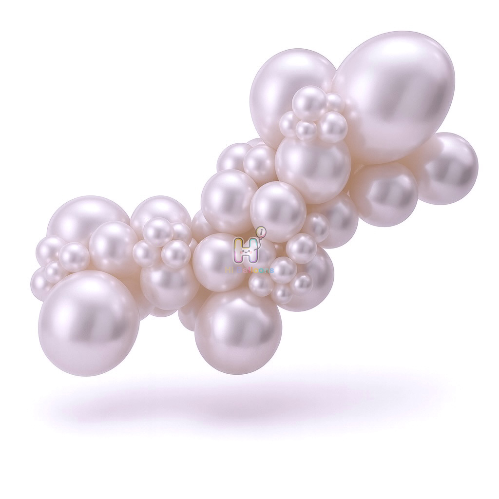 20FT,All Pearl Luxury Pink Double Layer Latex Balloon Arch Kit