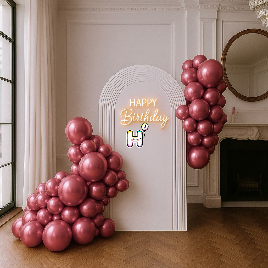 6-8 FT/8-10FT/12-14FT,All Metallic Red Latex Balloon Garland Kit