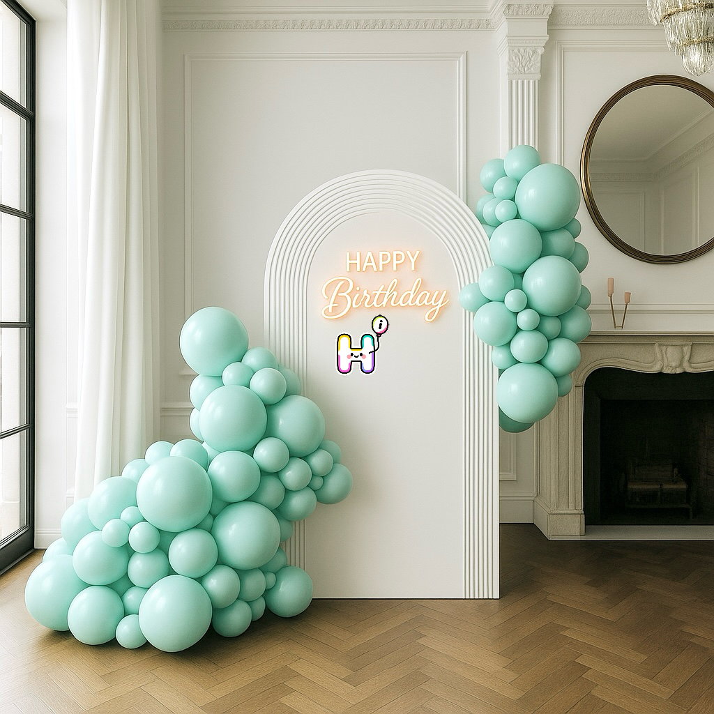 6-8 FT/8-10FT/12-14FT,All Pastel Tiffany Blue Latex Balloon Garland Kit