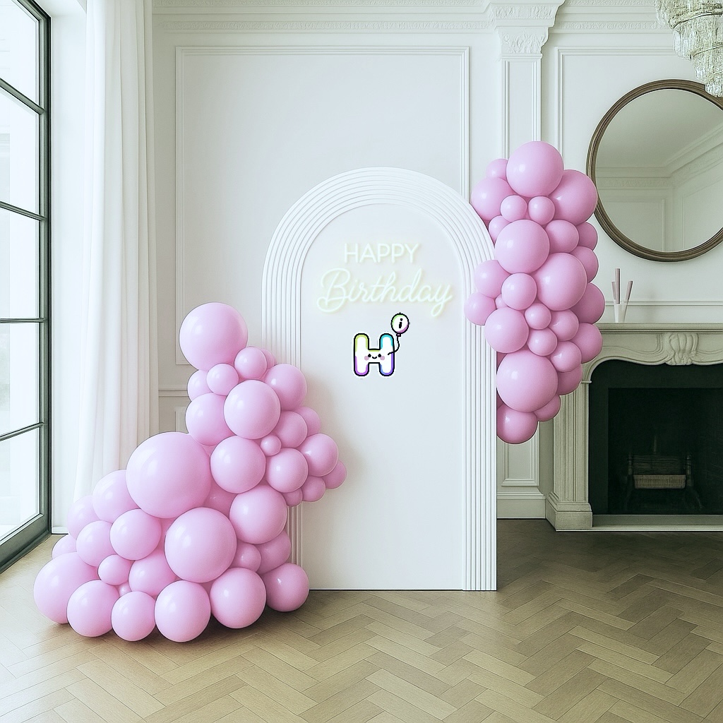 6-8 FT/8-10FT/12-14FT,All Pastel Rose Latex Balloon Garland Kit