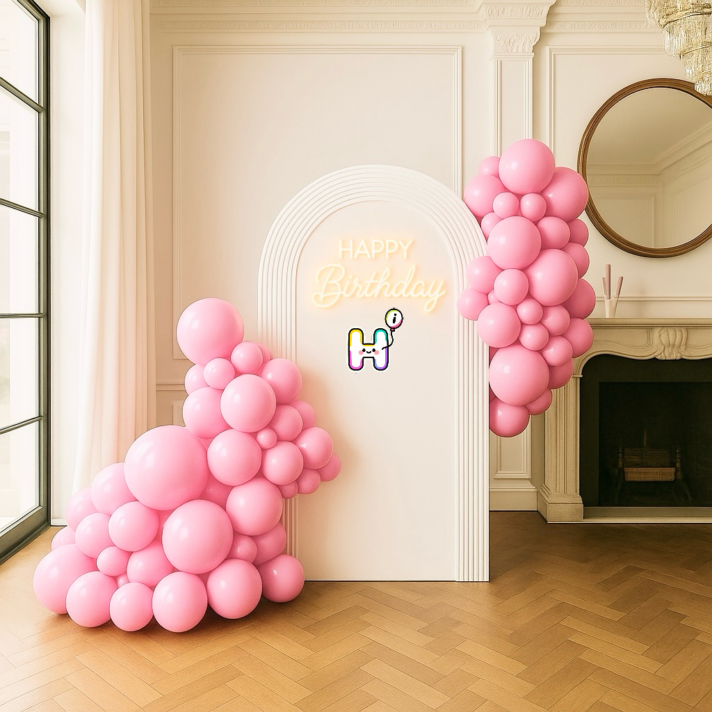 6-8 FT/8-10FT/12-14FT,All Pastel Pink Latex Balloon Garland Kit