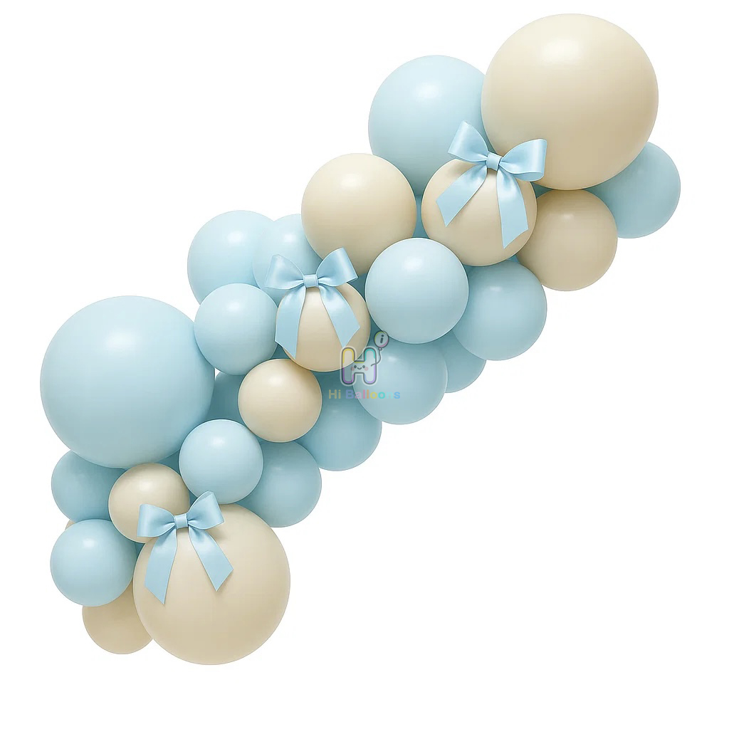 6 FT, Dusty Sand,Pastel Tiffany Blue, Balletcore Latex Balloon Garland Kit for Her