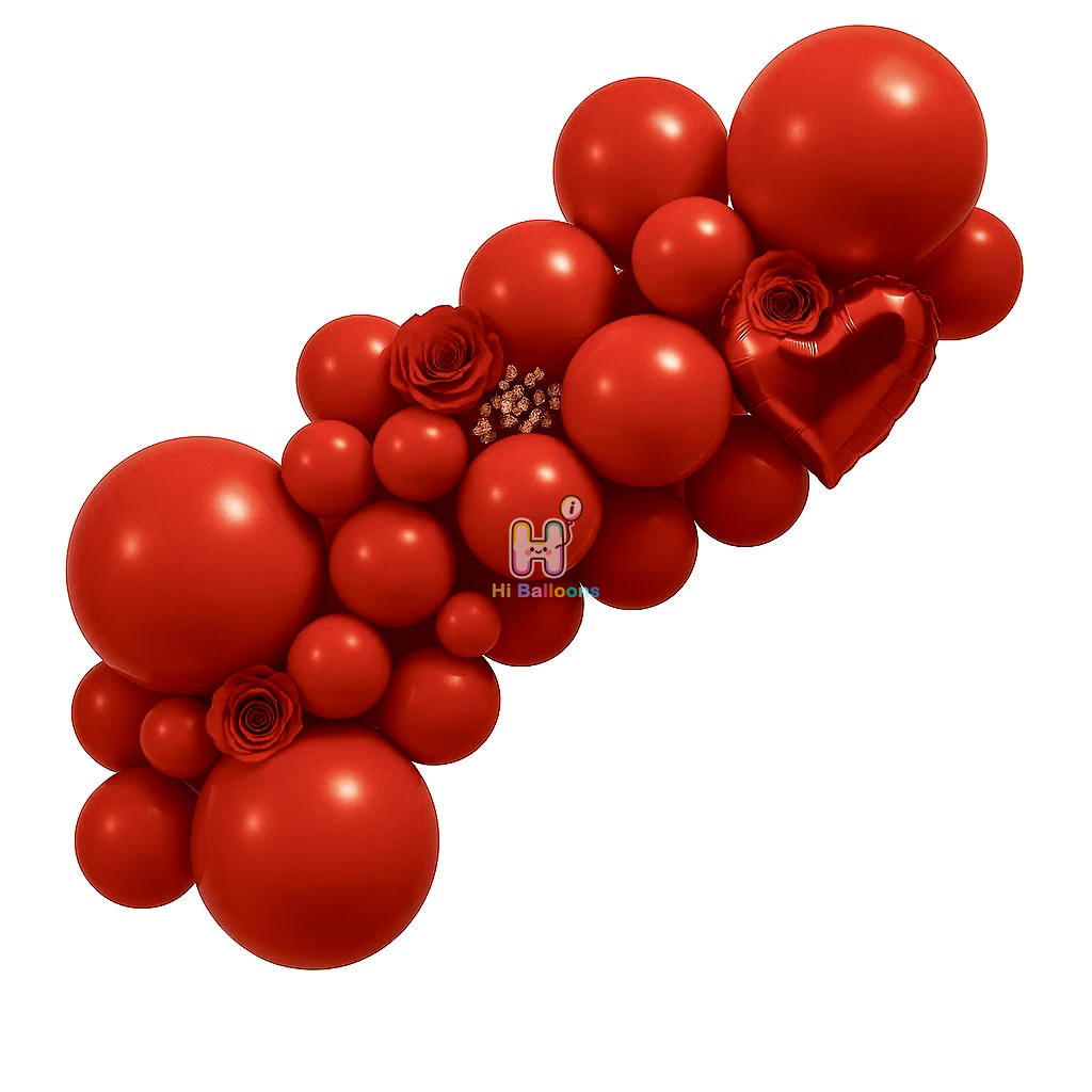 6 FT, Red, Valentine's Day Latex Balloon Garland Kit for Her