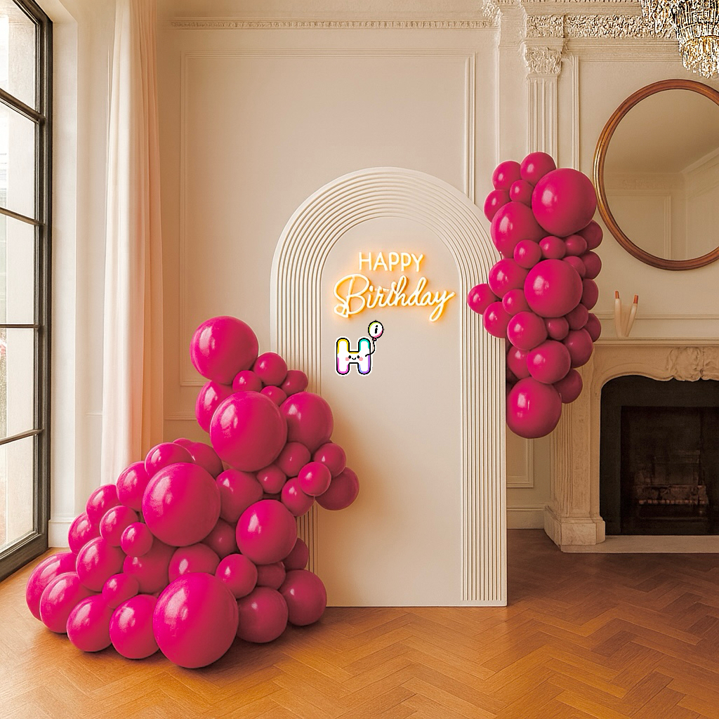 6-8 FT/8-10FT/12-14FT,All Matte Rose Red Latex Balloon Garland Kit