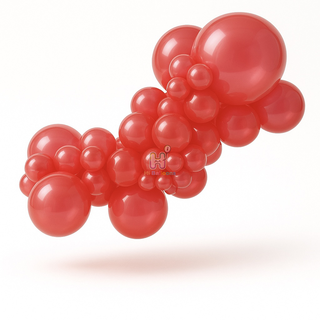 20FT,All Pearl Red Latex Balloon Arch Kit