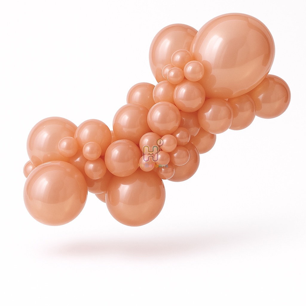 20FT,All Pearl Rose Gold Latex Balloon Arch Kit