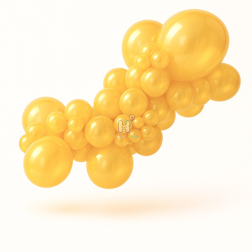 20FT,All Pearl Deep Gold Latex Balloon Arch Kit