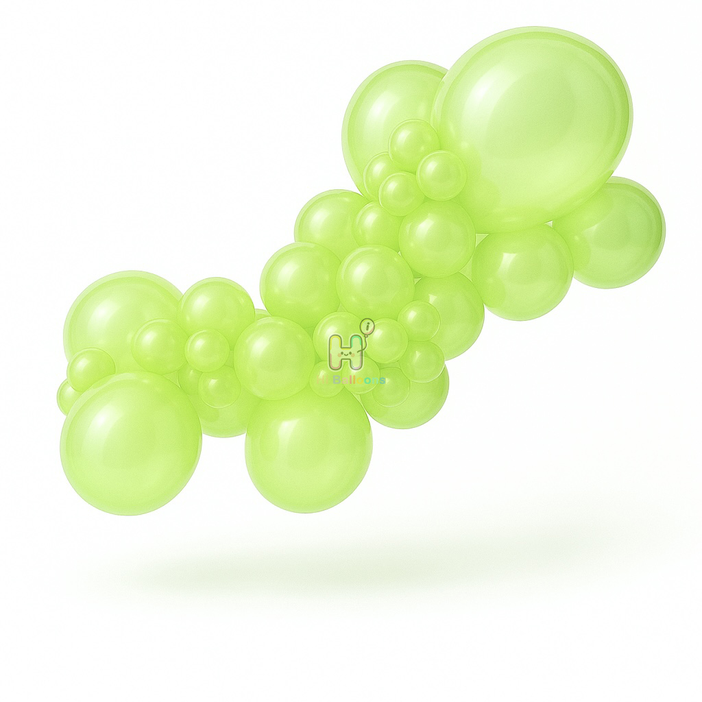 20FT,All Pearl Light Green Latex Balloon Arch Kit