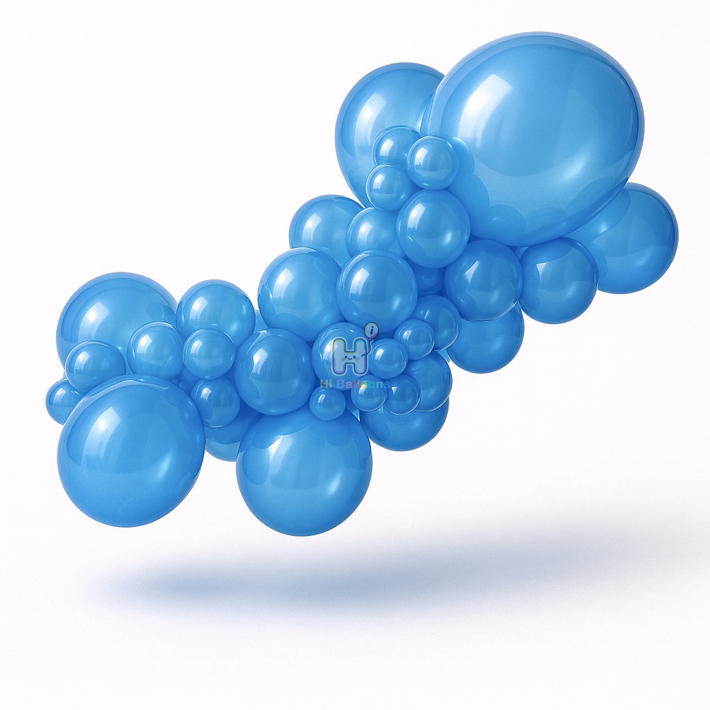 20FT,All Pearl Blue Latex Balloon Arch Kit