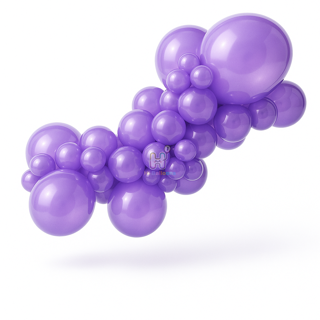 20FT,All Pearl Purple Latex Balloon Arch Kit