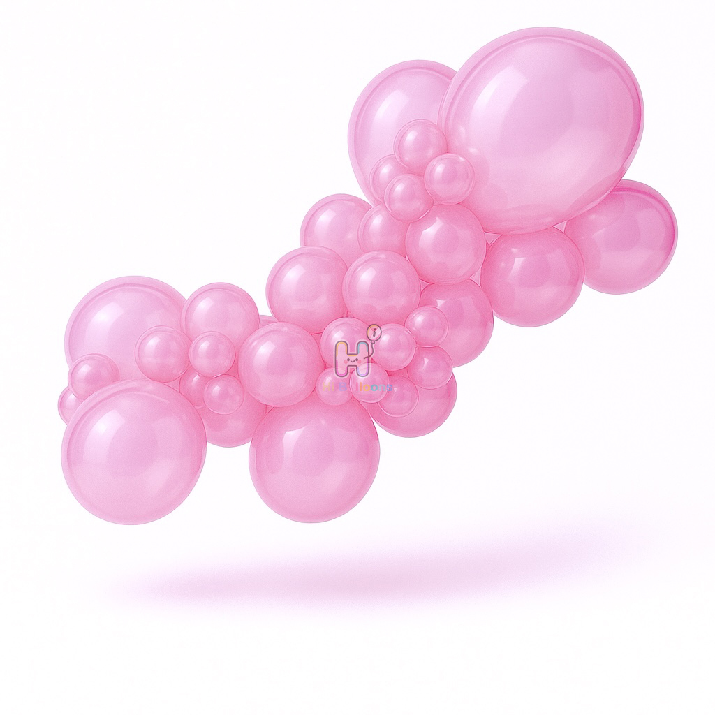 20FT,All Pearl Pink Latex Balloon Arch Kit