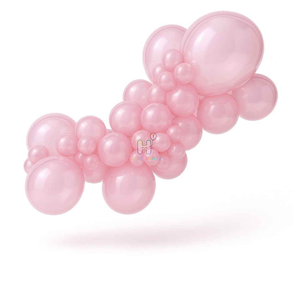 20FT,All Pearl Light Pink Latex Balloon Arch Kit